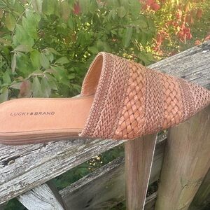 Lucky Brand Women's Brown Woven Mules Size 9.5